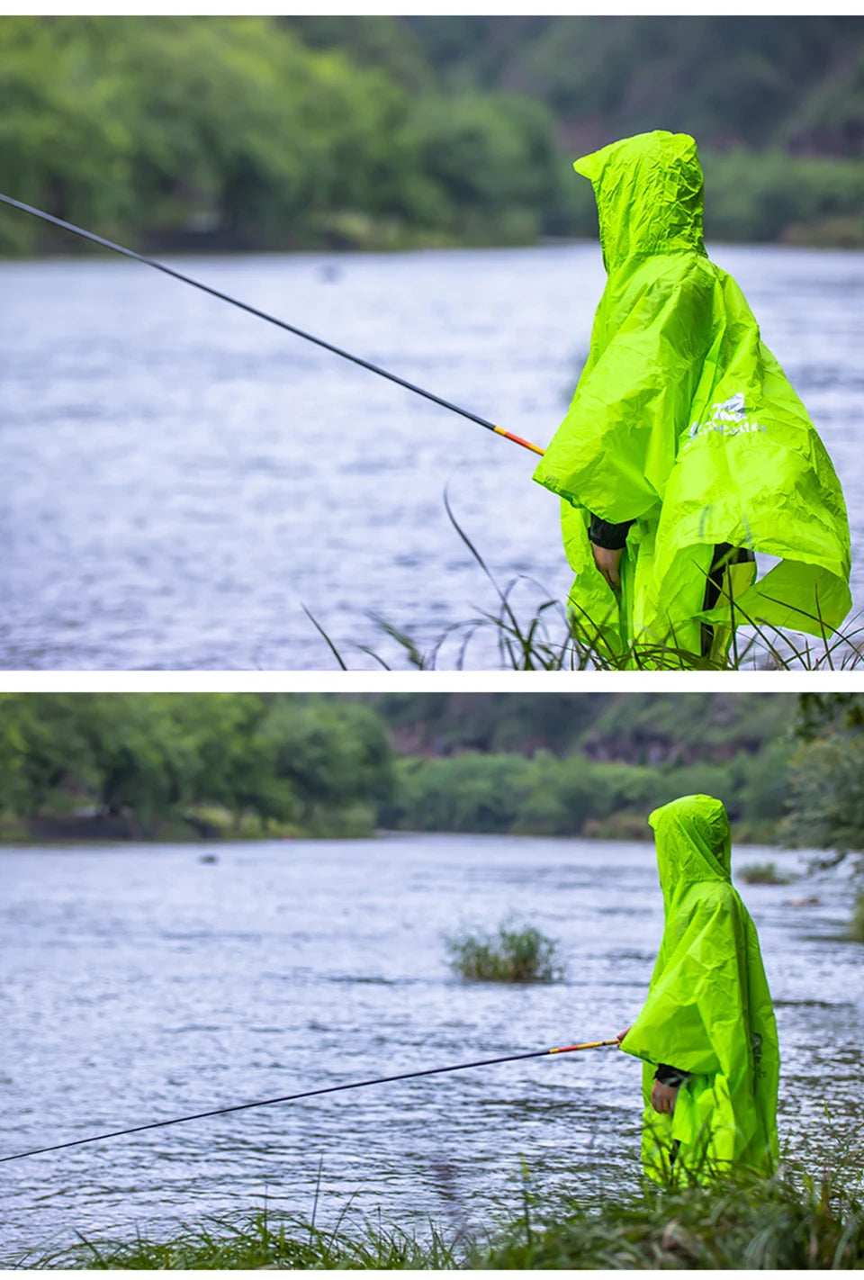 Manteau imperméable d'extérieur 3 en 1, manches longues à capuche, Poncho de pluie imperméable pour moto, Camping, randonnée, voyage, tente