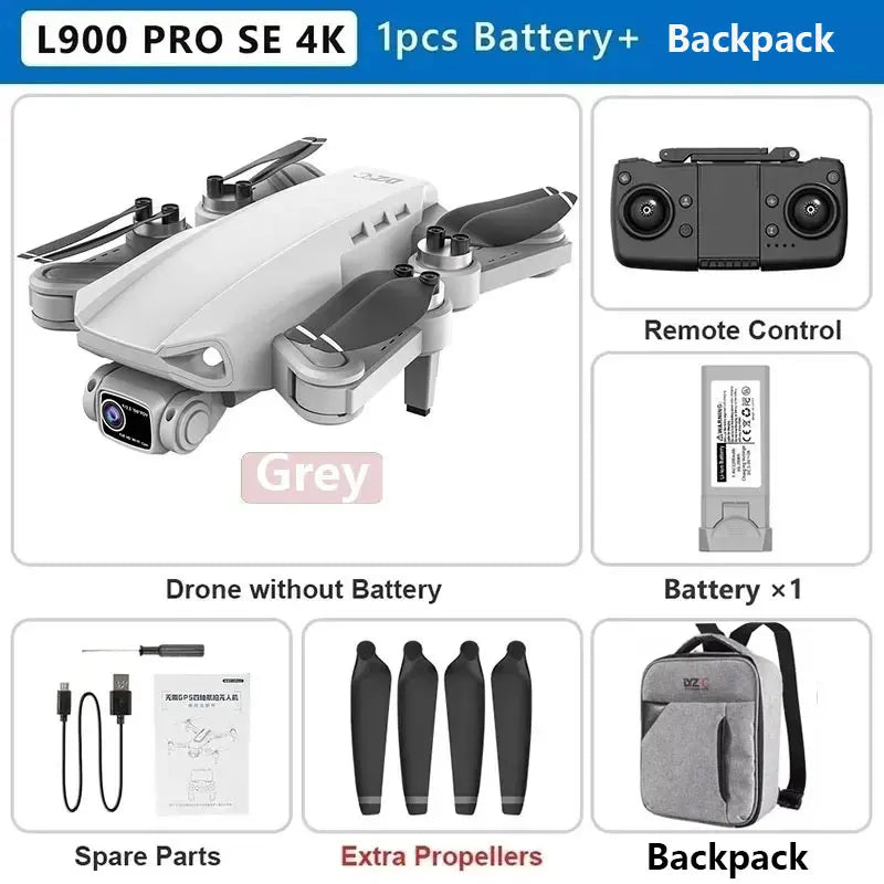 L900 Pro SE MAX 4K GPS Drone, Professional HD 5G WIFI 360° Dual Camera Brushless Motor Obstacle Avoidance RC FPV Quadcopter Drone