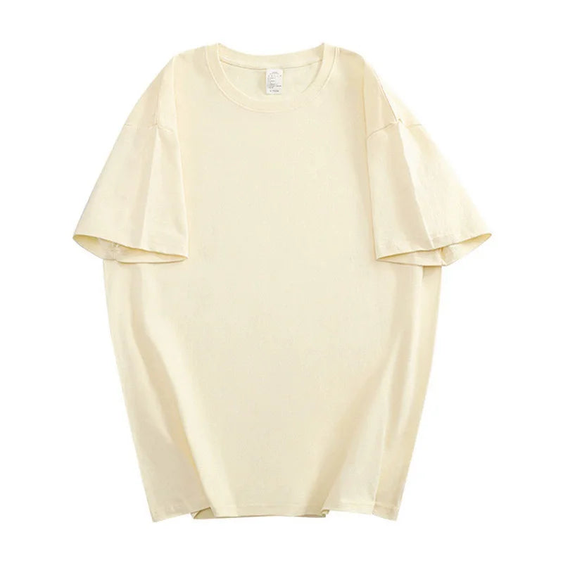 T-Shirt 100% Coton Unisexe Respirant — Ample Manches Courtes Décontracté Été