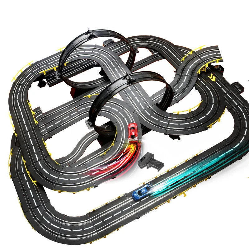 Voiture électrique 1/43, Double piste de course, jouet, Circuit Autorama, Voiture télécommandée, fente ferroviaire électrique, jouet de voiture de course