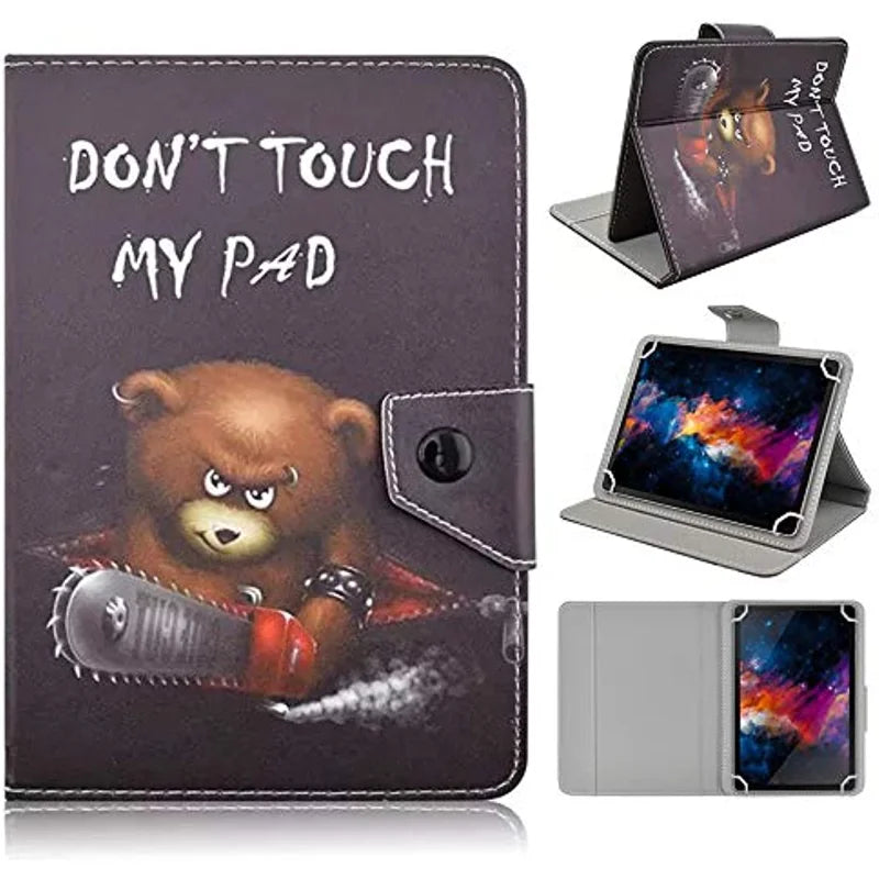 Estuche universal para tableta de 7" 8" 10.1", funda para tableta de 8 pulgadas 10 pulgadas, cubierta de soporte de cuero PET para Android/iOS/Windows de 7-10.5 pulgadas Capa