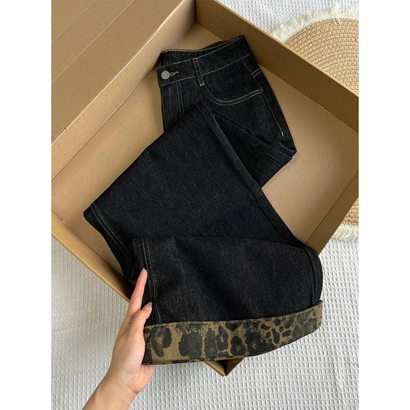 Jean Femme Y2K Taille Haute — Vintage Droit Jambes Larges Streetwear 2025