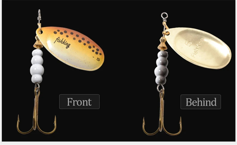 NGB métal leurre de pêche Spinner appâts 1 pièces 3.9g 4.6g 7.4g 10.8g 15g cuillère rotative leurres Spinners avec triples crochets brochet appâts