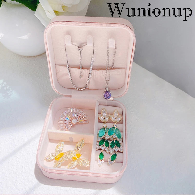 Mini Étui Voyage Bijoux Cuir PU Portable — Rangement Boucles Oreilles Colliers Filles Femmes