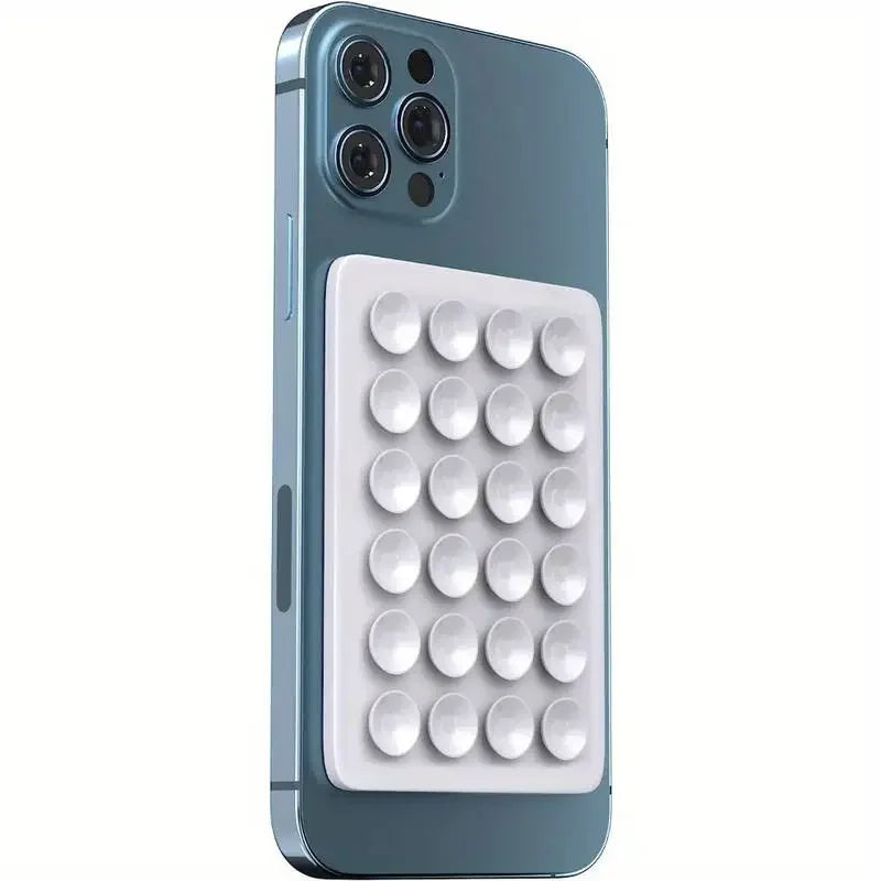 Support de téléphone à ventouse en silicone, support mural, carré, antidérapant, simple face, autocollant arrière, polymères, multifonctionnel