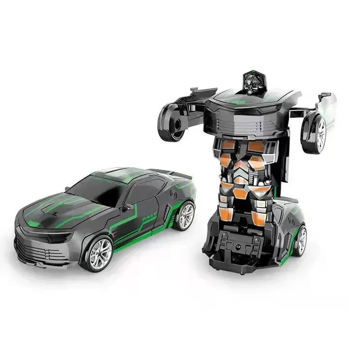 Voiture jouet à changement de forme à impact inertiel pour garçon, robot Autobot à changement de forme à un bouton, puzzle à changement de forme, collision