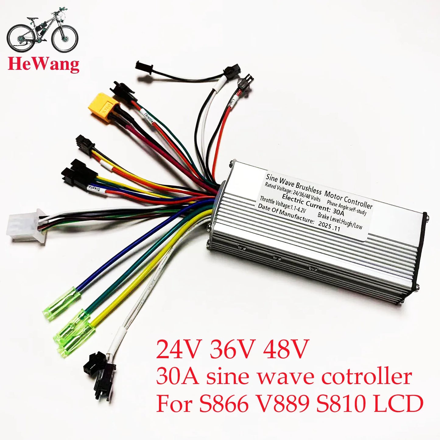 Contrôleur Moteur Sinusoïdal 24V/36V/48V — 3 Modes 500W/750W/1000W Vélo Électrique