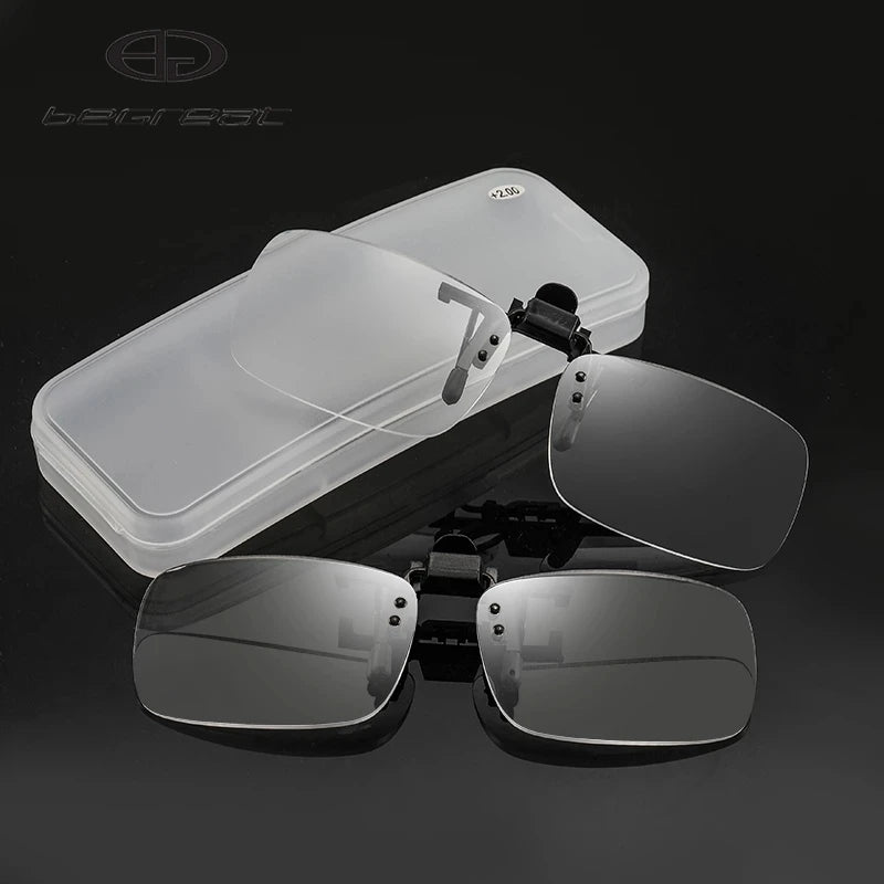 BEGREAT – Gafas de lectura portátiles, clips, lentes abatibles, lupa para hombres y mujeres présbitas sin montura, gafas Connect