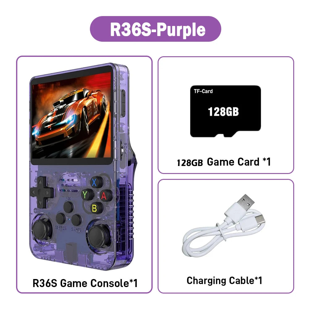 Console de jeu rétro portable 3,5" IPS — 64 Go, plusieurs couleurs, lecteur portable, jeux classiques