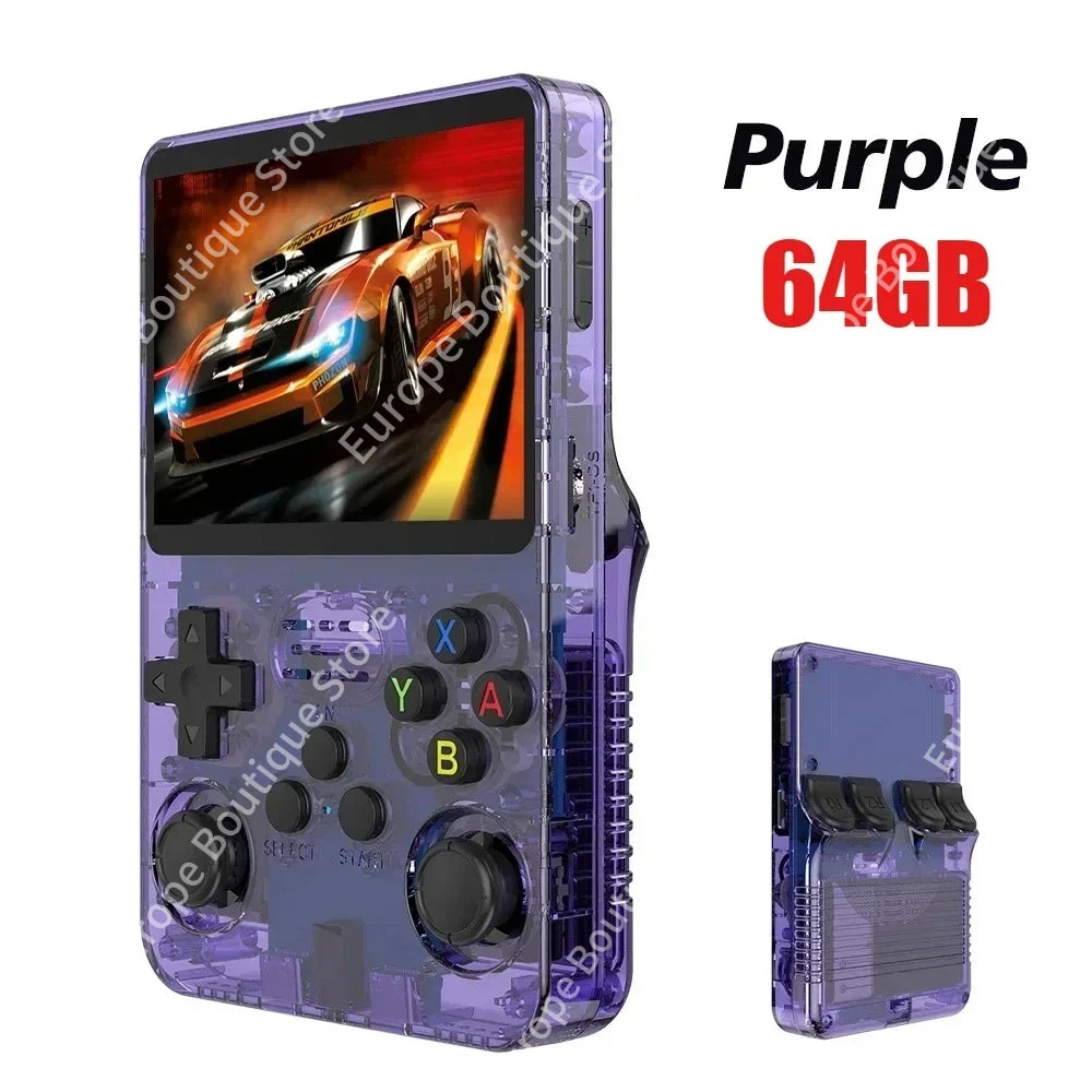 R36S Portable Game Console, 20000+ Games, 64/128GB, Retro Game Emulators, 3.5-inch IPS Screen, Support, Wholesale