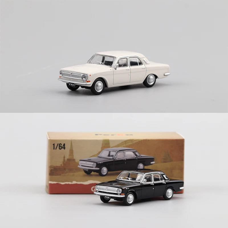 Perka 1/64 Scale GAZ-24 Volga Simulation Alloy Car Model Static Display Collectible Toy Gift Souvenir Decoration