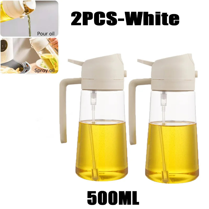 Botella pulverizadora de aceite de oliva para barbacoa, pulverizador de aceite de oliva de plástico, botella vacía, botella de vinagre o brocha de aceite, 200/300/500ml