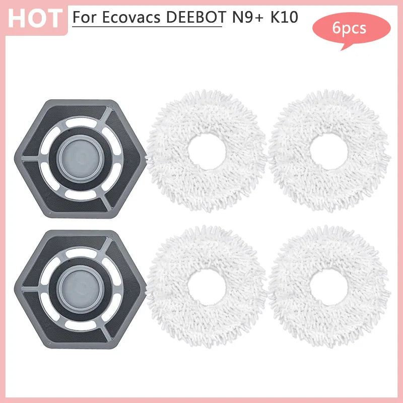 Main Brush Cover for Ecovacs DEEBOT N9 + K10 Yeedi Robot Vacuum Cleaner, Dust Box, Hepa Filter, Mop Cloth Module, Home Accessories
