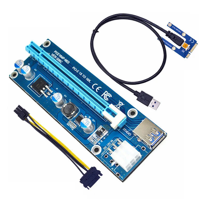 Mini PCIe vers PCI express 16X Riser pour ordinateur portable carte graphique externe EXP GDC BTC Antminer Miner mPCIe vers PCI-e slot carte minière