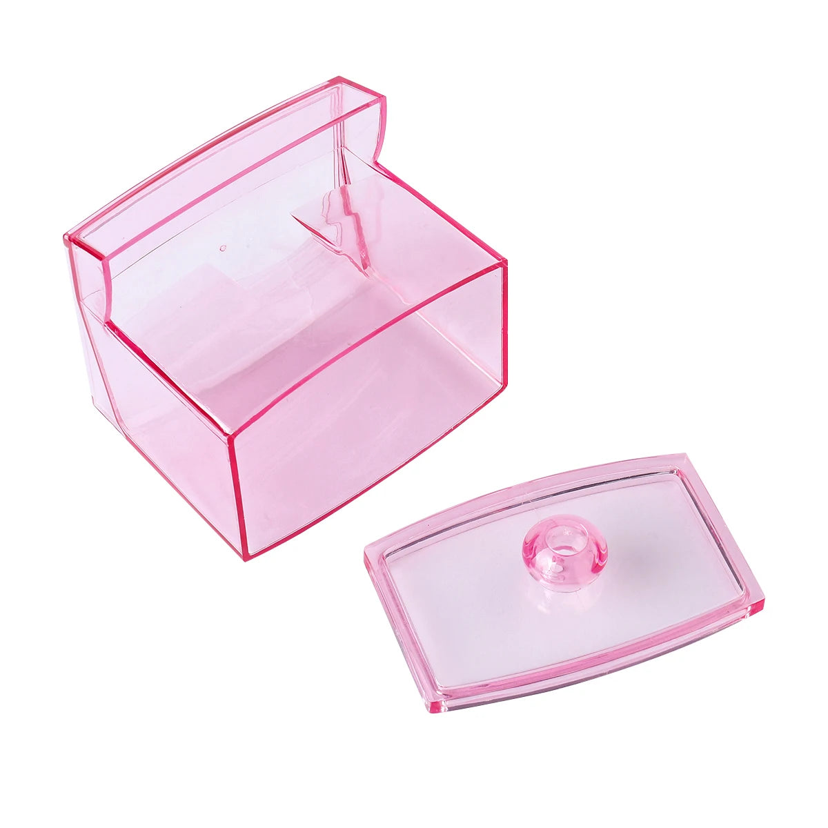 Distributeur de support Qtip avec couvercle, boîte de rangement de salle de bain de 10 onces pour boules de coton, cotons-tiges, sels de bain, boîtes de vanité
