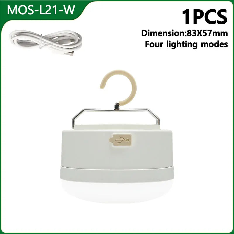 MOSLIGHTING extérieur LED Camping lumière 4 Modes MiNi Portable accrocher tente lampe USB Rechargeable Portable étanche lumière de secours