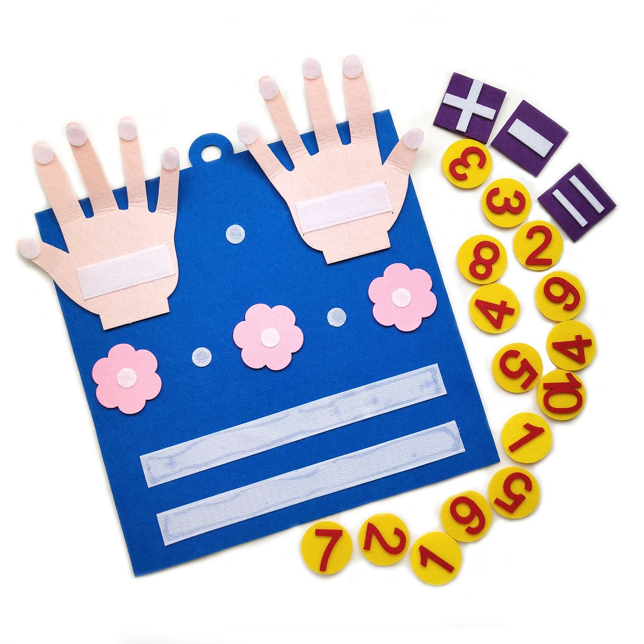 Jouets Montessori pour tout-petits, chiffres de doigts en feutre, jouet mathématique, comptage, éducation précoce, jeu d'apprentissage pour enfants, Intelligence