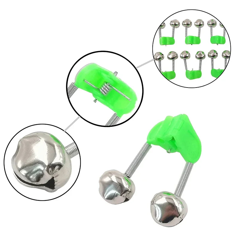Alarmes Morsure de Pêche avec Cloche ABS — Lot de 5, Accessoire Pêche Outdoor
