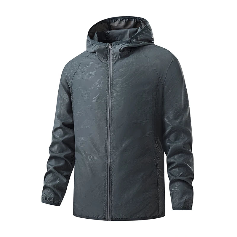 Veste de randonnée imperméable pour hommes et femmes — coupe-vent, protection solaire, camping, escalade, manteau pluie, unisexe (v2)