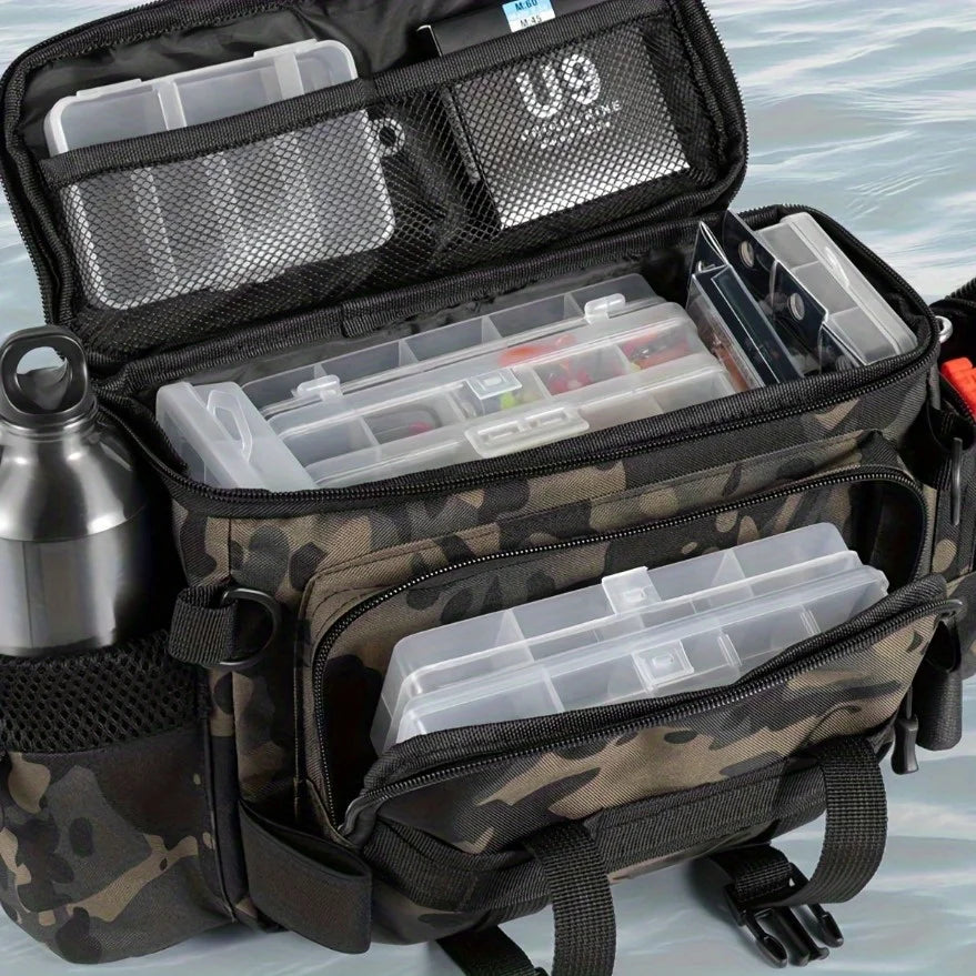 Sac de Matériel de Pêche Multifonctionnel — Sac de Taille Toile Bandoulière Sport Voyage