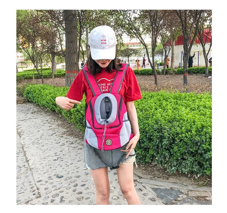 Nouveau chien animal de compagnie sac à dos transporteur sac de voyage avant Pack respirant réglable avec bandes réfléchissantes de sécurité pour la randonnée en plein air chats