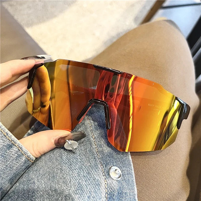 Nouvelles lunettes de soleil de cyclisme grand cadre UV400 nuances Protection UV Sports de plein air coupe-vent Anti-Ultraviolet randonnée lunettes d'escalade