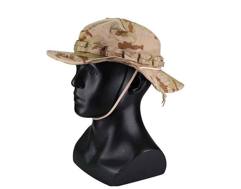 Nouveau 2026 Casquette Bob Camouflage Multicam avec Poche Carrée pour Passionnés de Tactique, Chapeau de Soleil pour Pêche, Randonnée et Activités de Plein Air