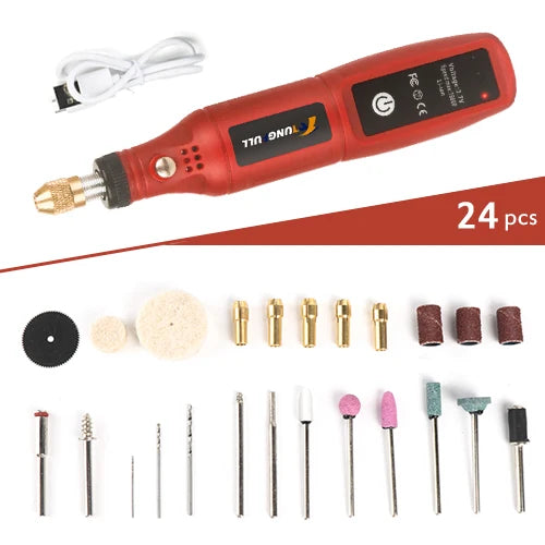 Minitaladro eléctrico USB, bolígrafo de grabado inalámbrico, recargable, herramientas Dremel, herramienta rotativa, taladro de mano inalámbrico, minipulidora