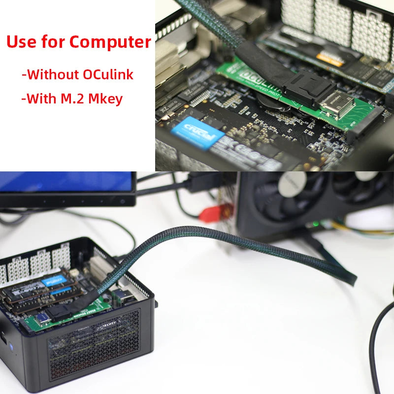 EXP GDC OCuLink-Adaptateur de carte graphique externe, haute vitesse, GPU S6 PCIe 4.0x4, Mini PC, ordinateur portable, ordinateur portable, M.2, Mkey vers OCuLink