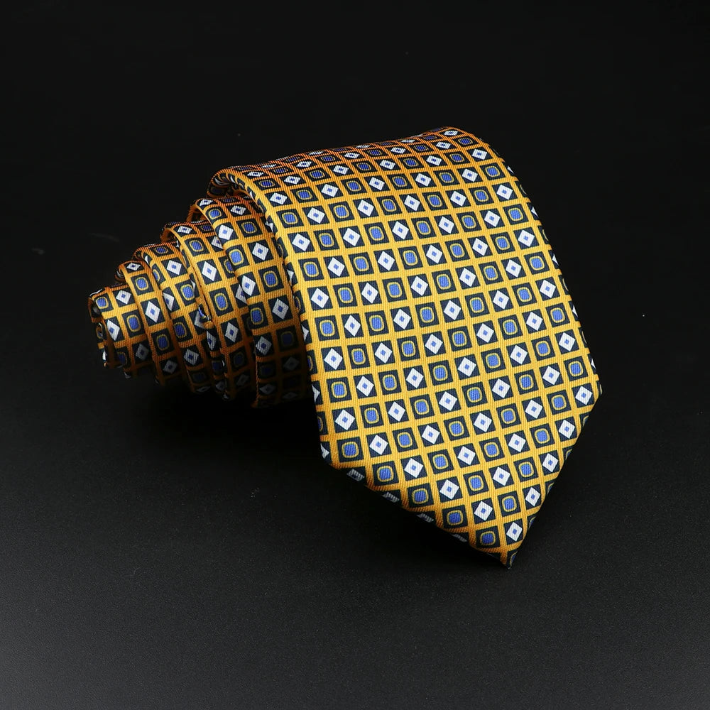51 Estilos hombres corbatas de seda Jacquard a rayas a cuadros corbata floral accesorios uso diario camisa traje corbata regalo de fiesta de boda