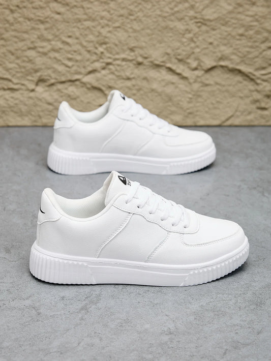 Men's Leather White Breathable Classic Comfortable Sneakers Casual Shoes Men's Outdoor Walking Shoes Couple Shoes Size 36-45