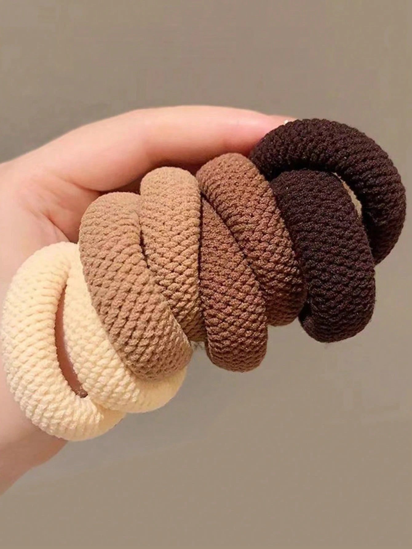 Chouchous simples et polyvalents, mélange de couleurs, haute élasticité, épais, respectueux des cheveux (couleur aléatoire), corde pour cheveux, 5/10