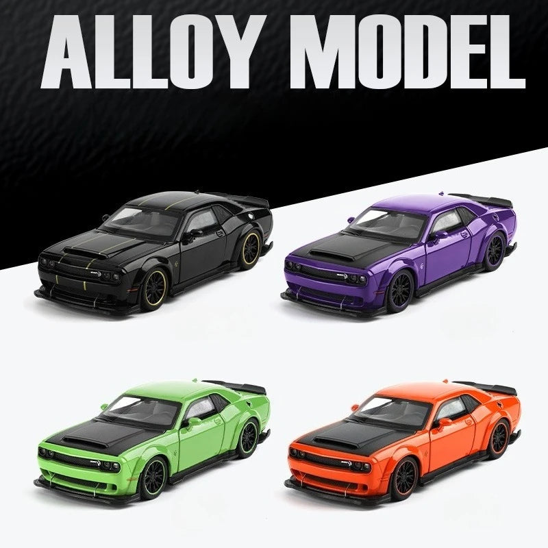 Modèle de muscle car américain 1:32 avec son et lumière — rétrofriction, collection miniature, cadeau garçon