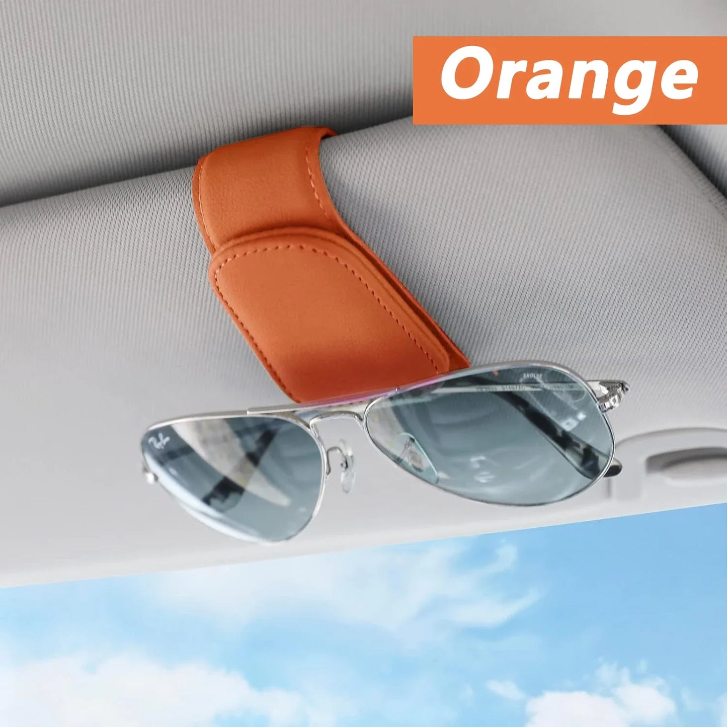 Le support de lunettes de soleil convient aux pare-soleil de voiture, Clip de lunettes de soleil en cuir magnétique et Clip de b