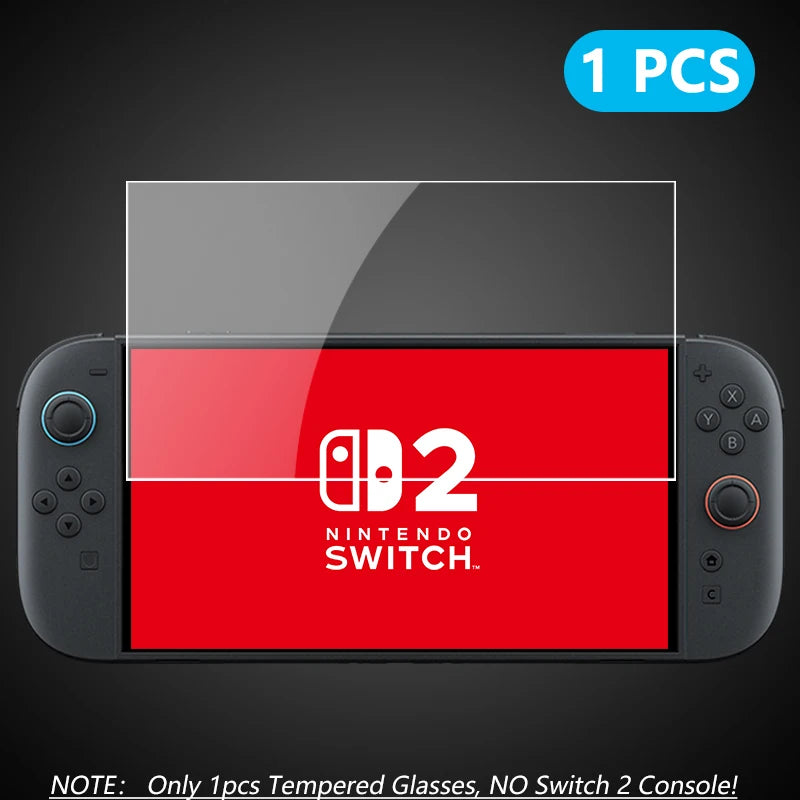 Protector de pantalla de cristal templado HD NS2 para Switch 2, protector de pantalla transparente antiarañazos para New Switch 2 2025