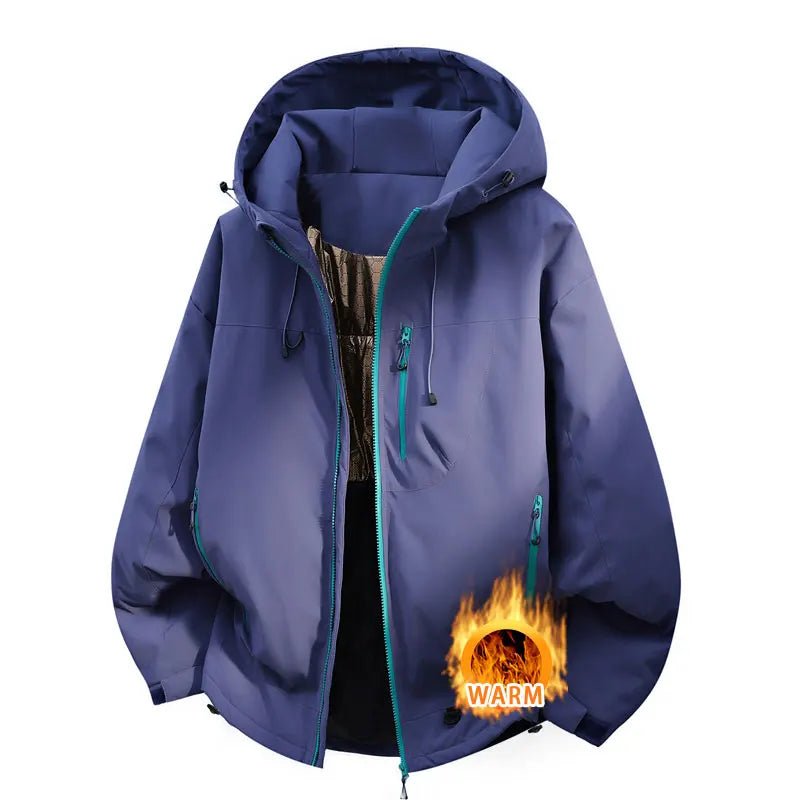 Thickened Winter Jacket Warm Waterproof Windproof Warm Sport Jacket Casual Men Women Sport Hiking Running Hooded Casual Warm Coat