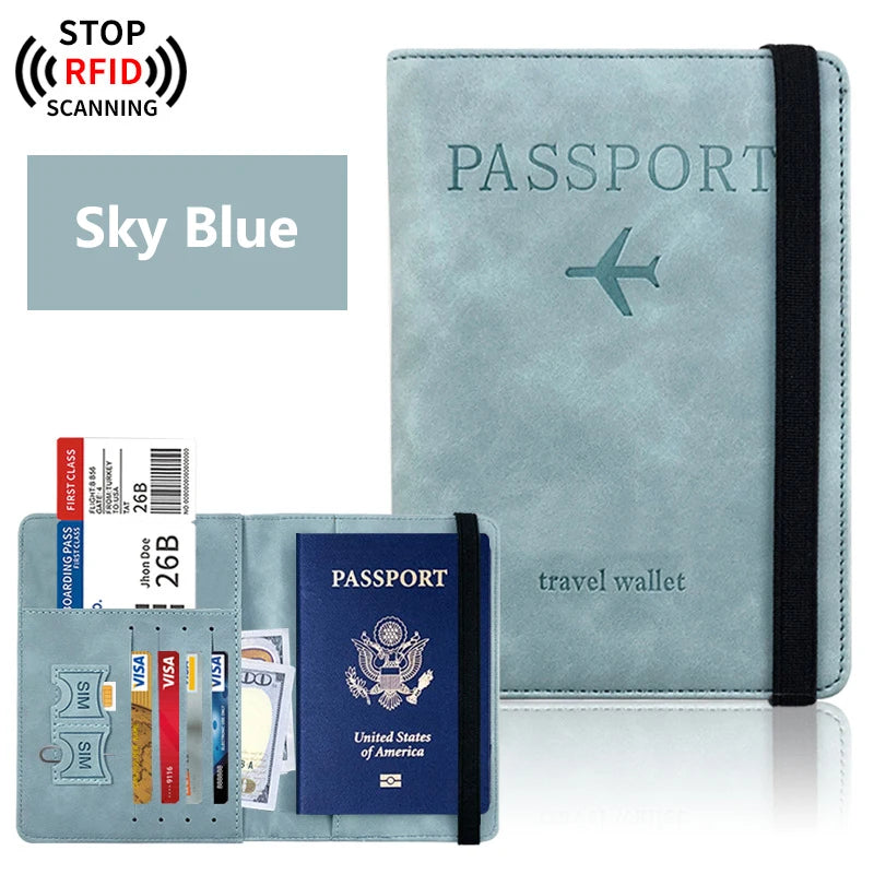Porte-Passeport Voyage — Étui Portefeuille Accessoires Voyage Homme Femme