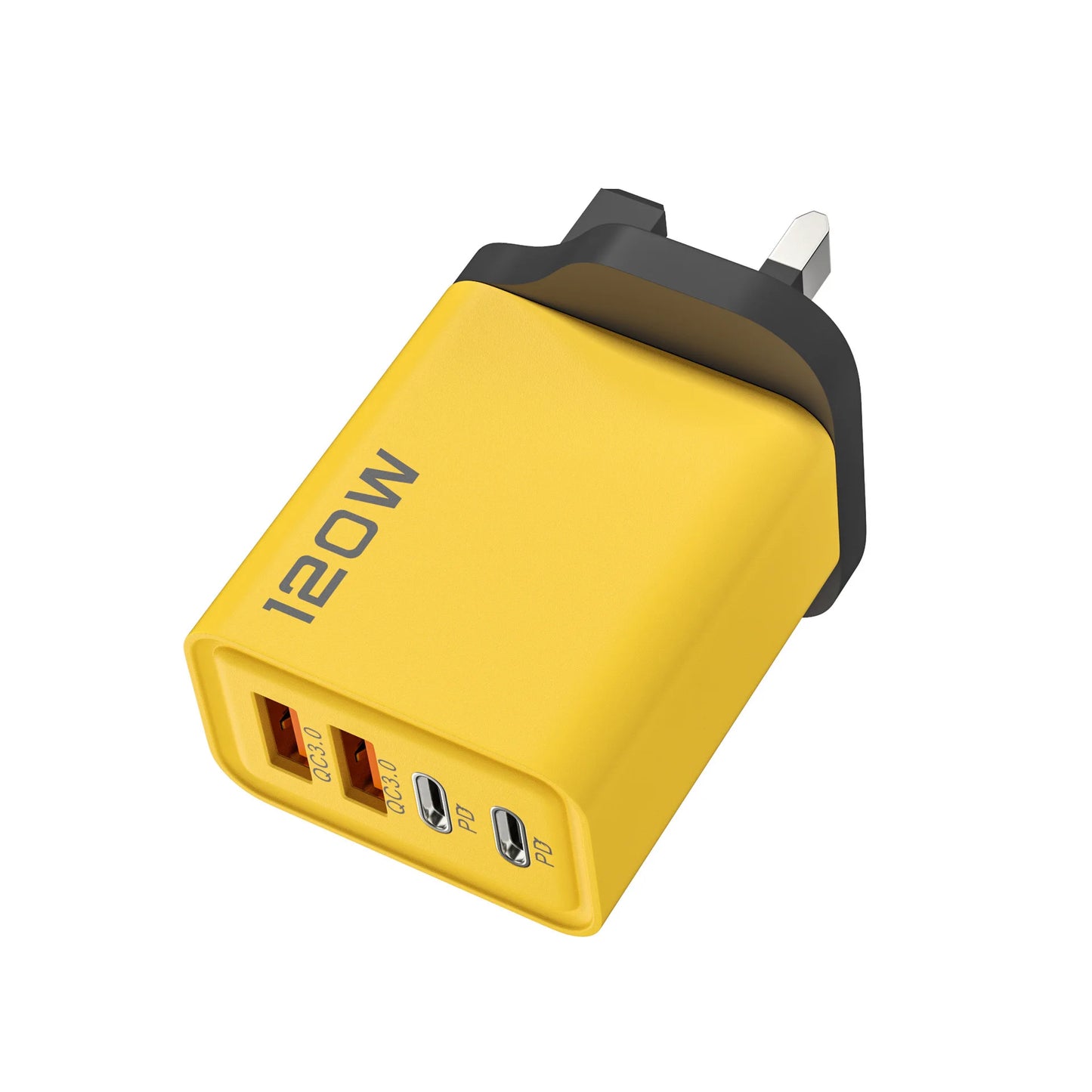 Total 120W USB Fast Charger 4 Ports PD Quick Charge USB 3.0 Type C EU US UK Plug Universal Wall Charger USB C Charging Adapter