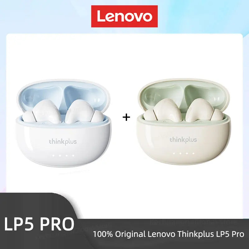Lenovo-Auriculares inalámbricos LP5 PRO, Bluetooth 5.4, TWS, sonido HiFi, auriculares para juegos, cascos deportivos LP5Pro, batería de larga duración con micrófono 2025