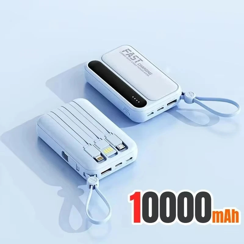 500000mAh 120W batterie externe grande capacité 4 in1 câbles Intelligent affichage numérique lumière Portable Powerbank pour iPhone Huawei nouveau