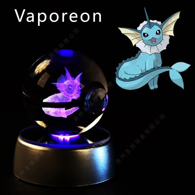 Boule de cristal 3D veilleuse — lampe en verre, statue, cadeau d'anniversaire pour enfants
