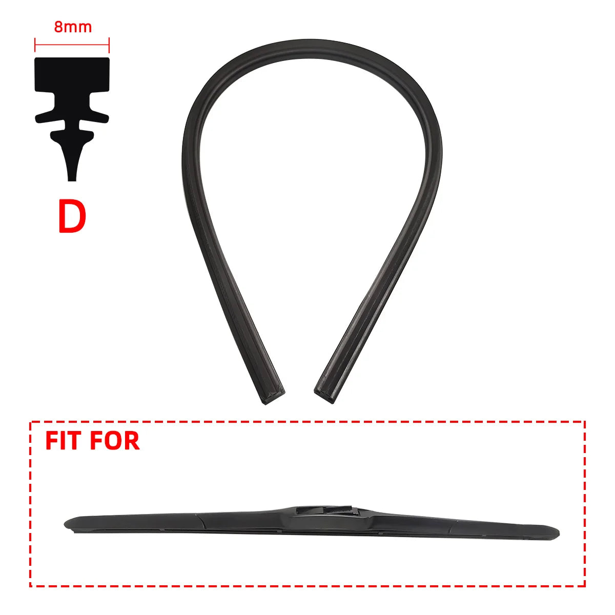 Recambios de limpiaparabrisas para coche, todas las estaciones, tiras de goma natural, piezas de repuesto, todos los tipos adecuados para 14 a 32 pulgadas