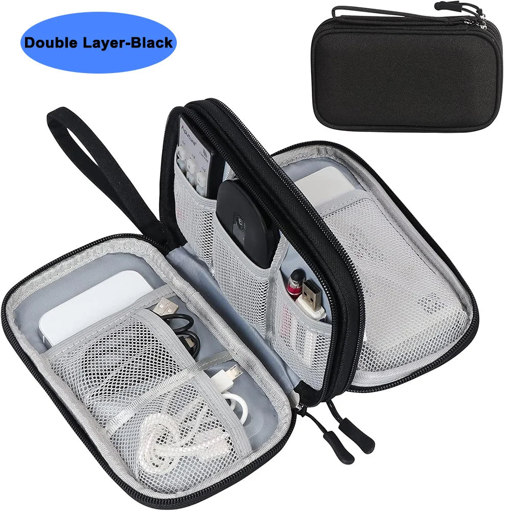 Sac de rangement universel étanche pour câbles, pochette de transport pour accessoires électroniques, rangement pour fils