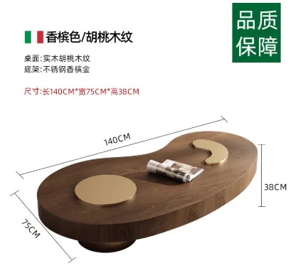 Mesas de centro modernas de nogal estilo europeo mesas de centro de sala de estar de madera de mediados de siglo Tavolino Salotto muebles para el hogar