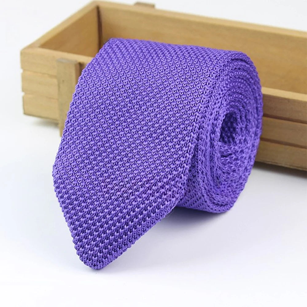 Cravate homme tricotée dégradée — slim, classique, tissée, étroite
