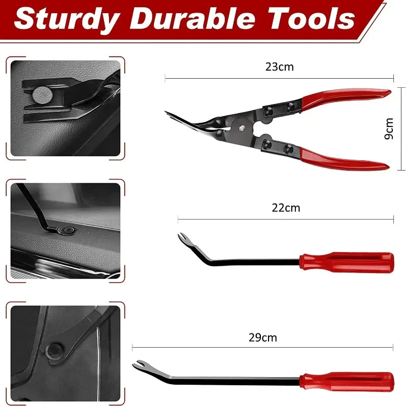 Car Interior Trim Removal Tool Kit, Auto Plastic Clip Remover Set for DIY Panel Disassembly