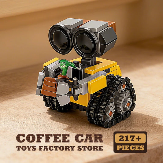 Mini Robot spatial MOC, briques de construction, jouets, modèle Bot sur chenilles, film classique, blocs de science-fiction, poupées pour enfants et adultes, cadeaux de noël, 217 pièces