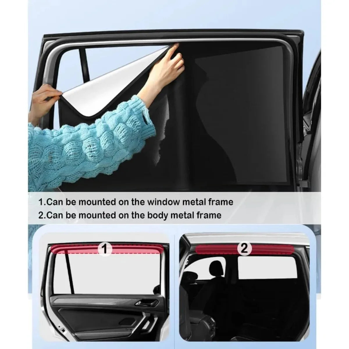 Pare-soleil magnétique universel pour voiture, ensemble de 2 pièces, réduction de la chaleur, Protection de la vie privée, pare-soleil automatique, accessoire de voiture