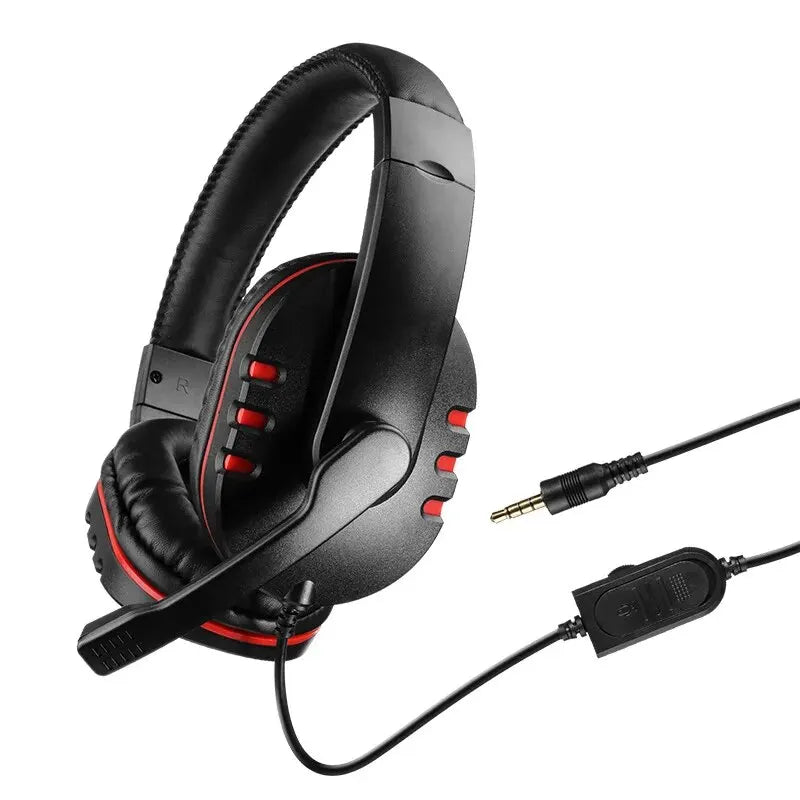 Auriculares gaming con cable, con micrófono, para PS4, PlayStation 4, juegos, PC, ordenador, jack 3.5mm