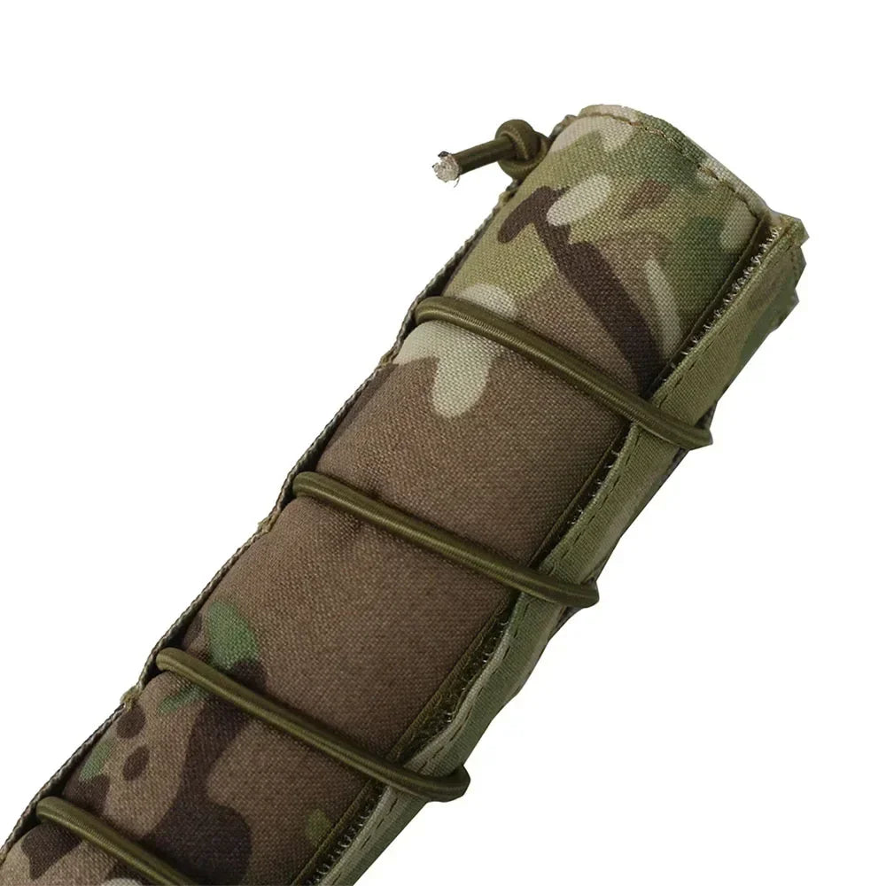 Couverture de suppresseur de Sniper, protection de Camouflage tactique, tir en plein air, étui en tissu de chasse militaire, équipement de terrain CS en direct